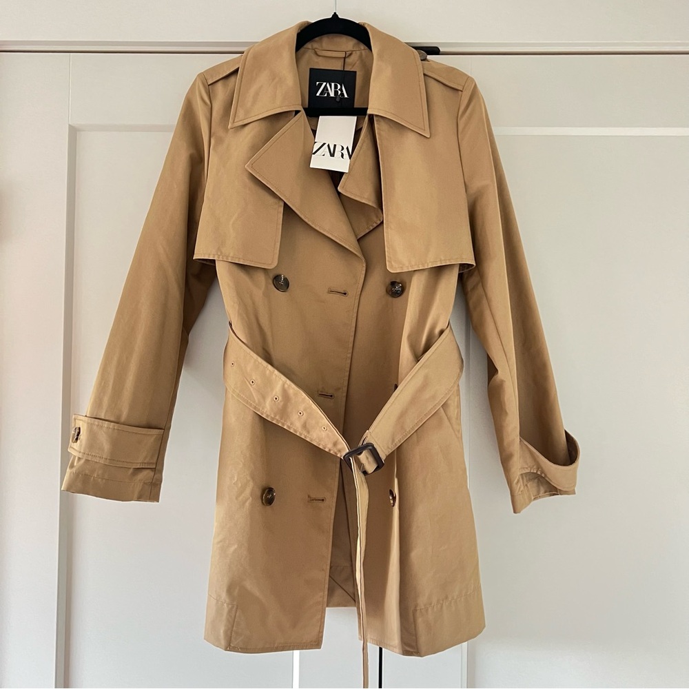 Zara belted trench coat XS